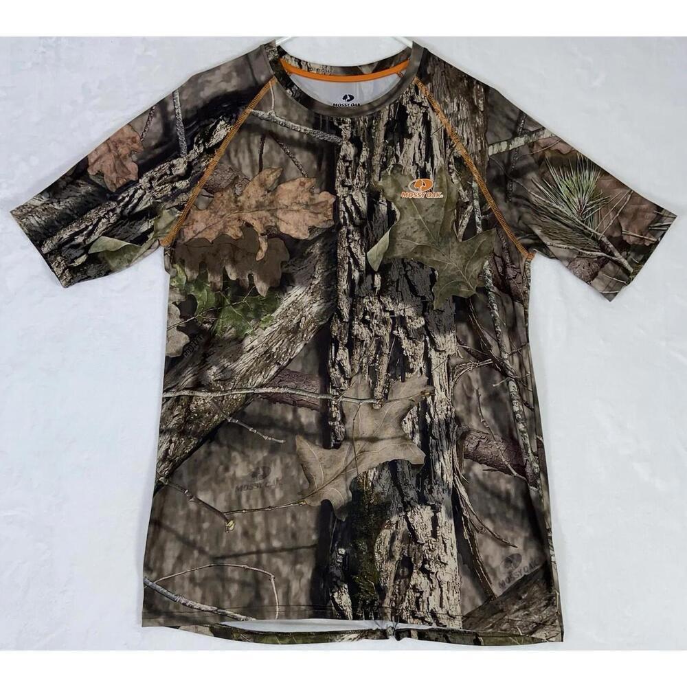 Mossy Oak Shirt Mens Real Tree Camo Camoflauge Short Sleeve Size Medium 38-40